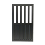 V5FFPB - Flat Top (Partial Privacy approx.50%) - Aluminium Pedestrian / Side Gate (Single Swing Gate) - Matte Black