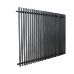 VBFFFB - Ready to Install Fully Welded 65x16mm Vertical Blade - Aluminium Fence Panel - Matte Black