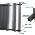 VBFFFB - Ready to Install Fully Welded 65x16mm Vertical Blade - Aluminium Fence Panel - Matte Black