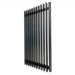 VBFFPB - Ready to Install Fully Welded 65x16mm Vertical Blade - Aluminium Pedestrian / Side Gate - Matte Black