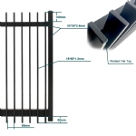 VBFFPB - Ready to Install Fully Welded 65x16mm Vertical Blade - Aluminium Pedestrian / Side Gate - Matte Black