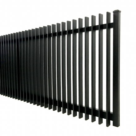 VBFFSB - Ready to Install Fully Welded 65x16mm Vertical Blade - Aluminium Sliding Driveway Gate - Matte Black - vbffsb ready to install fully welded 65x16mm vertical blade aluminium sliding driveway gate matte black - 2    - Gate Warehouse