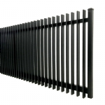 VBFFSB - Ready to Install Fully Welded 65x16mm Vertical Blade - Aluminium Sliding Driveway Gate - Matte Black