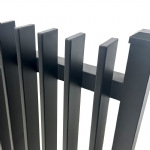 VBFFSB - Ready to Install Fully Welded 65x16mm Vertical Blade - Aluminium Sliding Driveway Gate - Matte Black