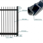 VBFFSB - Ready to Install Fully Welded 65x16mm Vertical Blade - Aluminium Sliding Driveway Gate - Matte Black
