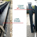 VBFFSB - Ready to Install Fully Welded 65x16mm Vertical Blade - Aluminium Sliding Driveway Gate - Matte Black