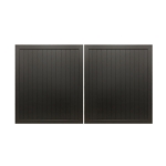 VWFFDB - Flat Top (Full Privacy) - Double Aluminium Driveway Gates - Double Swing Gates - Matte Black