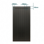 VWFFPB - Flat Top (Full Privacy) - Aluminium Pedestrian / Side Gate (Single Swing Gate) - Matte Black