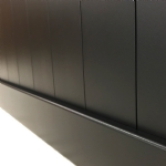 VWFFSB - Flat Top (Full Privacy) - Single Aluminium Driveway Gate - Single Sliding Gate - Matte Black