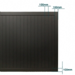 VWFFSB - Flat Top (Full Privacy) - Single Aluminium Driveway Gate - Single Sliding Gate - Matte Black